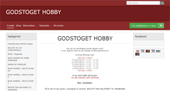 Desktop Screenshot of godstoget-hobby.dk